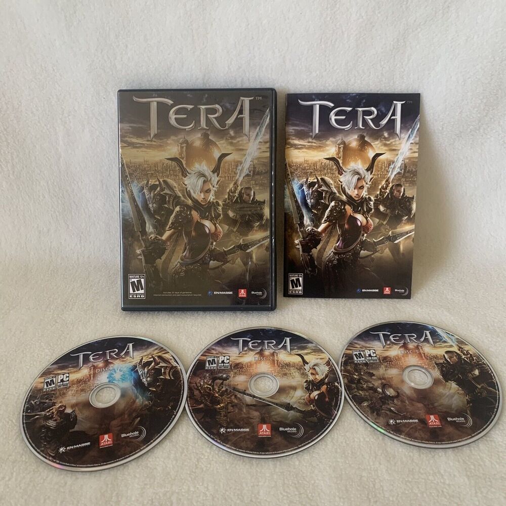 Tera (PC, 2012)‎ Complete in Box with Manual and All 3 Clean Discs CIB